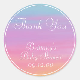 Pegatina Redonda Nombre del personalizar, Fecha, Evento Arco Iris G