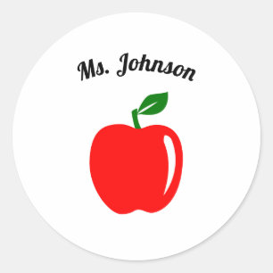 Pegatina Redonda Nombre del profesor personalizado