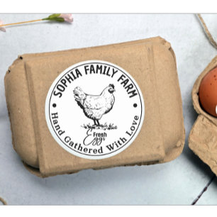 Pegatina Redonda Nombre del propietario de la granja personalizada 