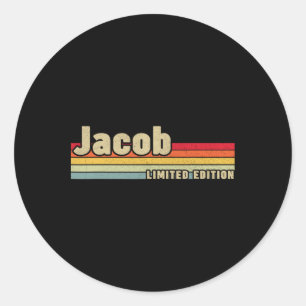 Pegatina Redonda Nombre del regalo de Jacob Personalizado Cumpleaño