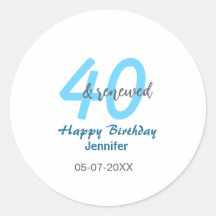 nombre fecha cumpleaños 40 renovado azul número en