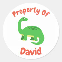 Nombre personalizado de dinosaurios para niños Dip