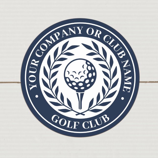 Pegatina Redonda Nombre personalizado del golf clásico (Subido por el creador)