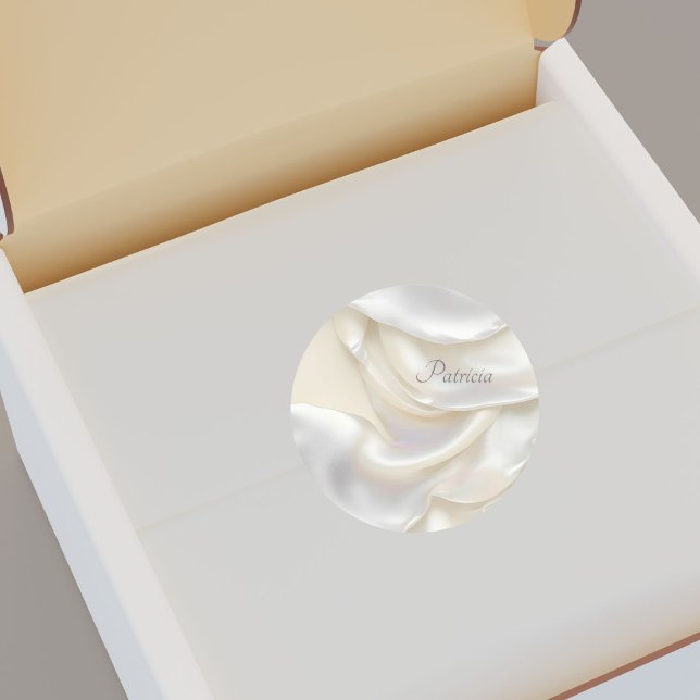 Pegatina Redonda Nombre personalizado elegante madre de la concha d (Subido por el creador)