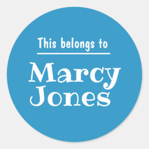 Pegatina Redonda Nombre Personalizado Que Pertenece A Pegatinas Per