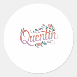 Pegatina Redonda nombre quentin