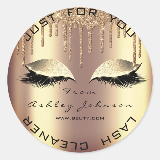 Pegatina Redonda Nombre Salón De Belleza Perforaciones Limpieza De  (Anverso)