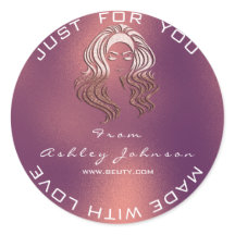 Nombre Salón de belleza Purpurina Rosa de cobre Gr