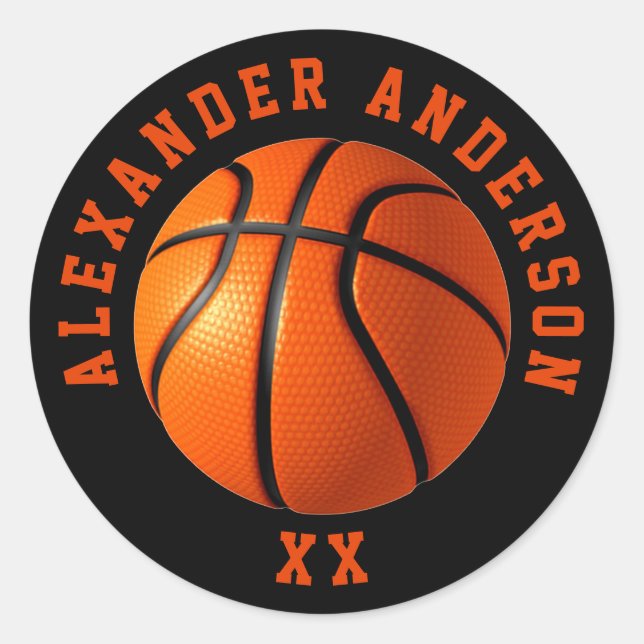 Pegatina Redonda Nombre y personalización de Jersey para el balonce (Anverso)