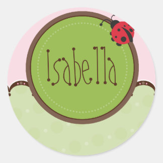Pegatina Redonda NOMBRES PERSONALIZADOS: ladybird 4