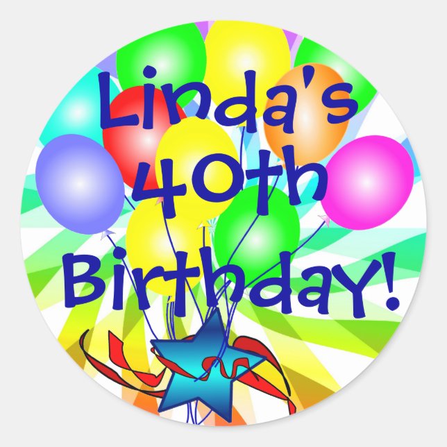 Pegatina Redonda Nombres Y Antiguos Antiguos (Anverso)