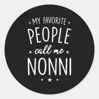 Pegatina Redonda Nonni Mi Gente Favorita Me Llama Nonni