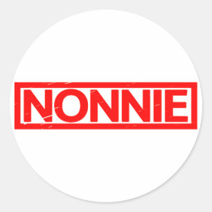 Pegatina Redonda Nonnie Stamp