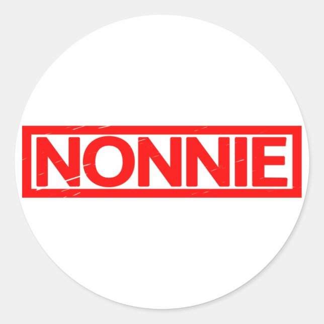Pegatina Redonda Nonnie Stamp (Anverso)