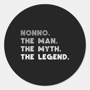 Pegatina Redonda Nonno El hombre El mito La leyenda Cool Nonno