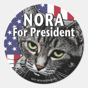 Pegatina Redonda Nora Presidenta #7