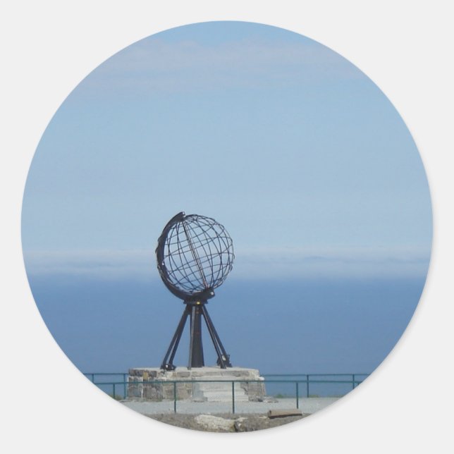 Pegatina Redonda Nordkapp (Anverso)
