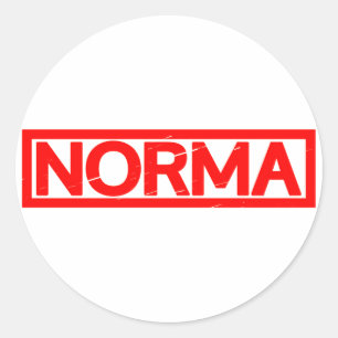 Pegatina Redonda Norma Stamp