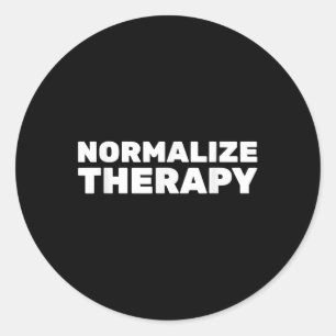 Pegatina Redonda Normalizar la terapia Acabar con el Estigma Awaren