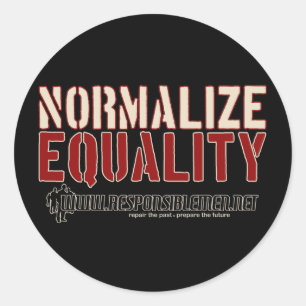 Pegatina Redonda NormalizeEquality, .