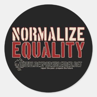 Pegatina Redonda NormalizeEquality, .