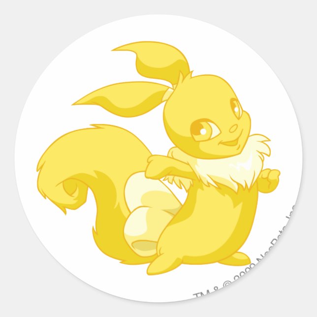 Pegatina Redonda Normalmente oro (Anverso)