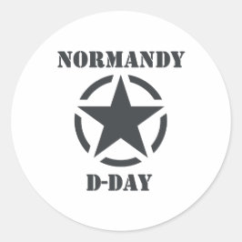 Pegatina Redonda Normandy D-Day