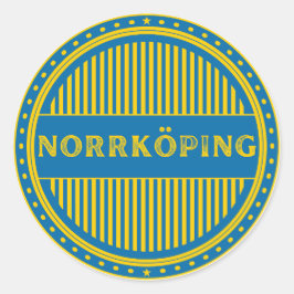 Pegatina Redonda Norrköping City Pride Emblem – Swedish Identity