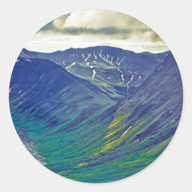 Pegatina Redonda Norteamérica, Estados Unidos, Noroeste (Anverso)