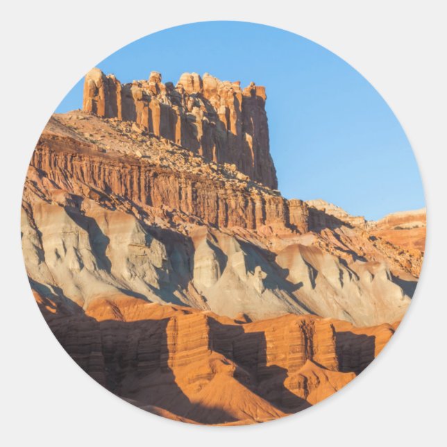 Pegatina Redonda Norteamérica, Estados Unidos, Utah, Torrey, Capito (Anverso)