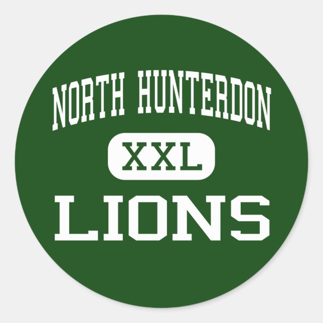 Pegatina Redonda North Hunterdon - Leones - Alto - Annandale (Anverso)