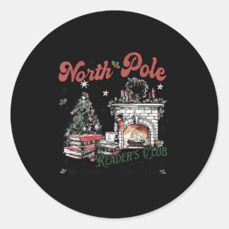 Pegatina Redonda North Le Book Club Book Lover Bookish Bookworm Chr