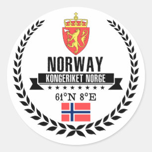Pegatina Redonda Noruega