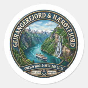PEGATINA REDONDA NORUEGA