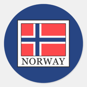 Pegatina Redonda Noruega