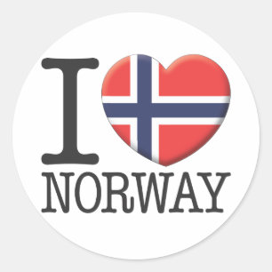 Pegatina Redonda Noruega