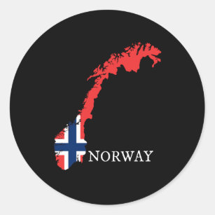 Pegatina Redonda Noruega