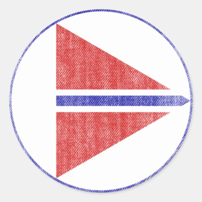 PEGATINA REDONDA NORUEGA (Anverso)