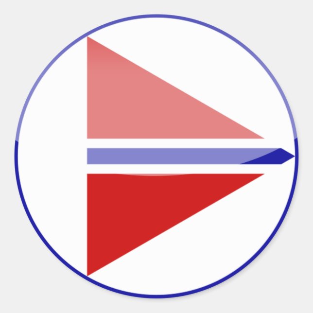 Pegatina Redonda noruega (Anverso)