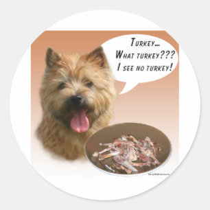 Pegatina Redonda Norwich Terrier Turquía