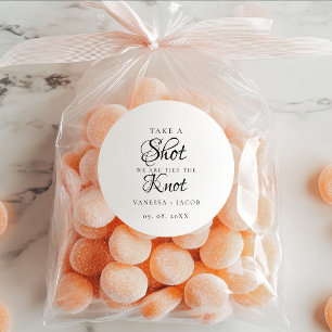 Pegatina Redonda Nos atamos el nudo así que tomamos un tiro Favor d