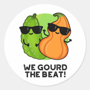 Pegatina Redonda Nos Enfadamos De La Graciosa Veggie Pun