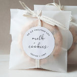 Pegatina Redonda Nos juntamos como leche y galletas a favor<br><div class="desc">Nos juntamos como leche y galletas favorecen a los Pegatinas</div>