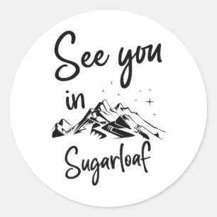 Pegatina Redonda Nos Vemos En Sugarloaf Usa Vacation Ski