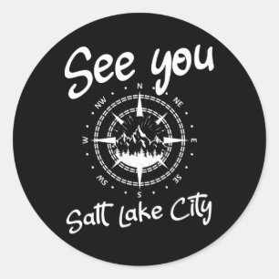 Pegatina Redonda Nos Visitamos En Salt Lake City Eeuu Vacation Ski