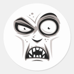 Pegatina Redonda Nosferatu Vampire Face