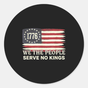 Pegatina Redonda Nosotros El Pueblo 1776 Bandera Americana No Servi