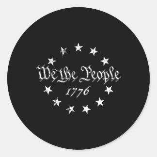 Pegatina Redonda Nosotros, El Pueblo Betsy Ross Bandera 4 De Julio