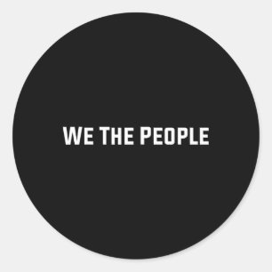Pegatina Redonda Nosotros El Pueblo Constitución Estados Unidos Tru