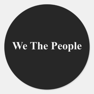 Pegatina Redonda Nosotros El Pueblo Estados Unidos Democracia Trump